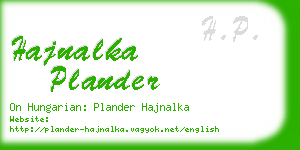 hajnalka plander business card